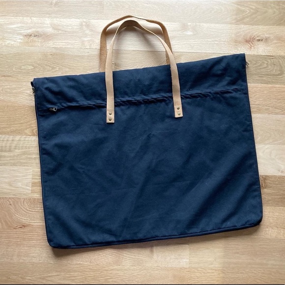 Portfolio Bag Black Canvas + Leather from The Crafter’s Box Ethically Made - Picture 8 of 14